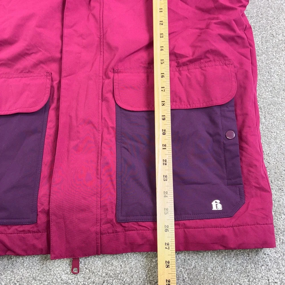 Fielder SonOS 3 Fleece Lined Hooded Parka Pink Color Block Womens L‎ Gorpcore